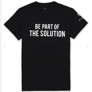 New Monat black t-shirt be part of the solution